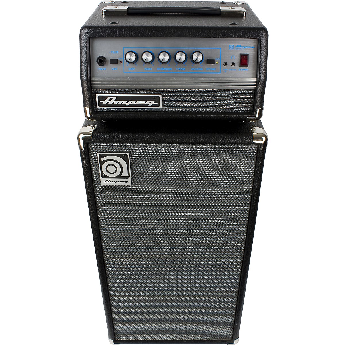 Ampeg Micro-VR Bass Amp Head and SVT210AV Bass Speaker Cabinet Stack - Image 5