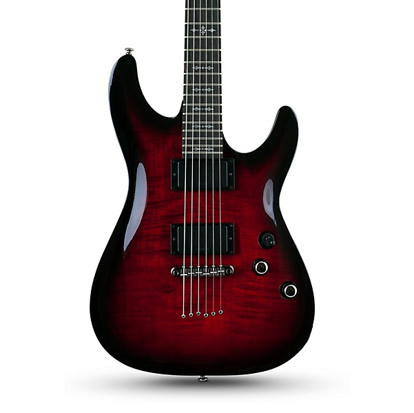 Schecter Guitar Research Demon-6 Electric Guitar - Crimson Red Burst