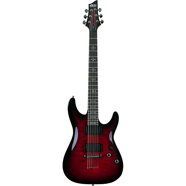 Schecter Guitar Research Demon-6 Electric Guitar - Crimson Red Burst - Image 3