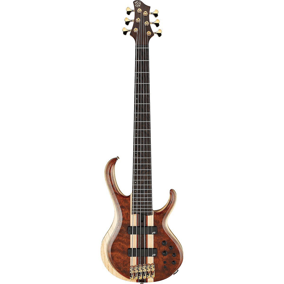 Ibanez Premium BTB1836 6-String Electric Bass Guitar - Natural Shadow Low Gloss - Image 3