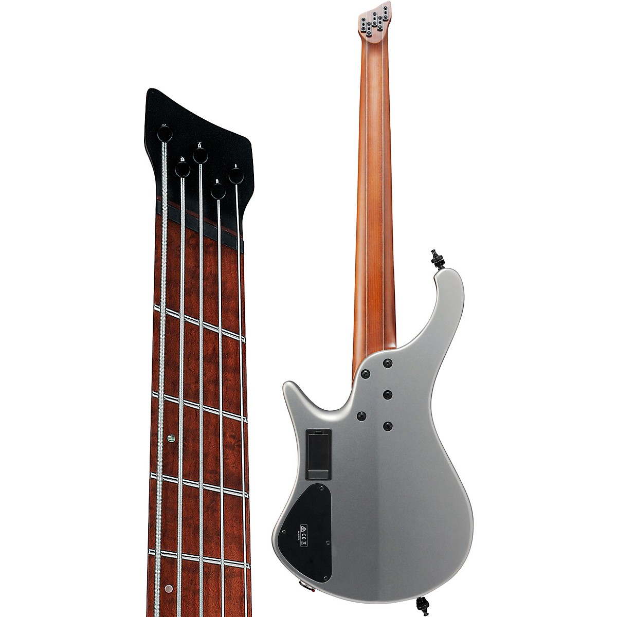 Ibanez EHB1005SMS 5-String Multi Short-Scale Ergonomic Headless Bass Guitar Metallic Gray Matte - Image 4