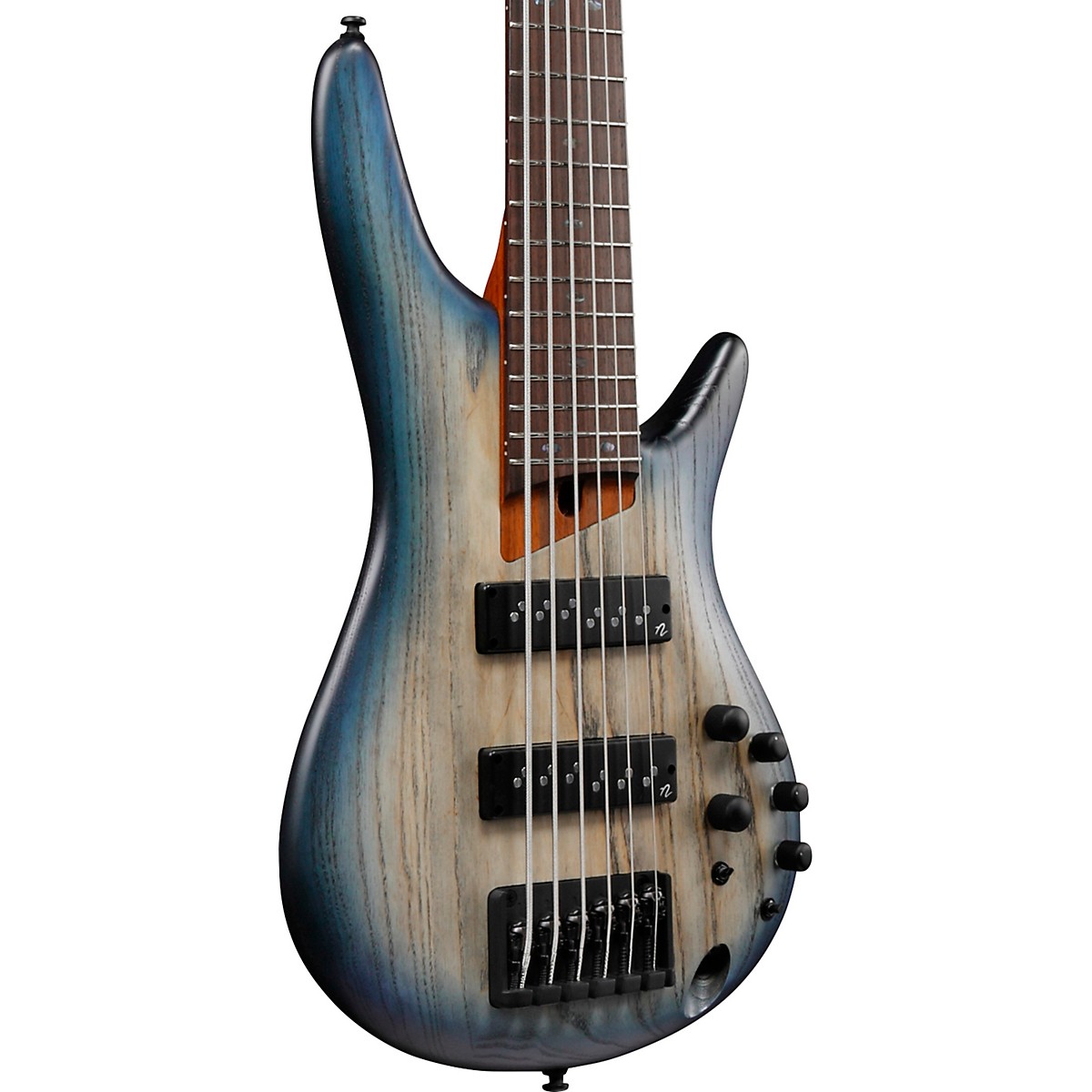 Ibanez SR606E 6-String Electric Bass Guitar - Cosmic Blue Starburst Flat - Image 5