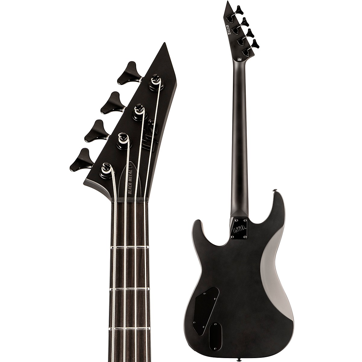 ESP M-4 Black Metal Electric Bass Black Satin - Image 4