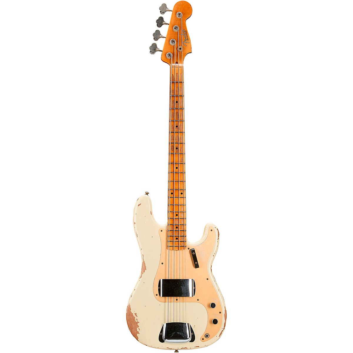 Fender Custom Shop '58 Precision Bass Heavy Relic Vintage White - Image 3