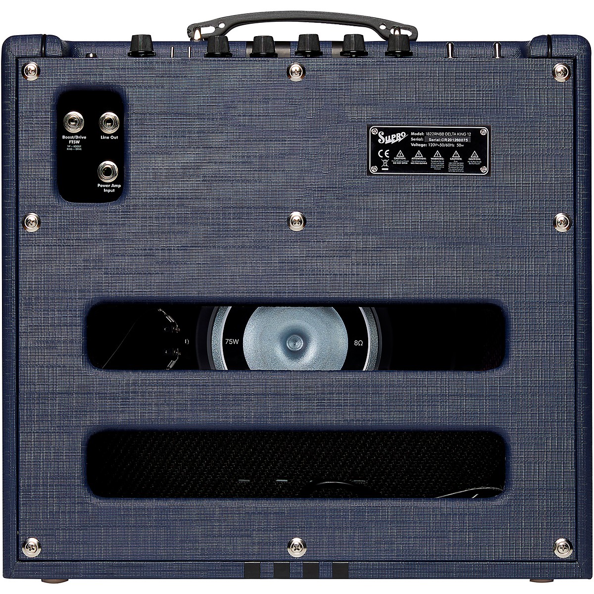 Supro Limited-Edition 1822 Delta King 12 15W 1x12 Tube Guitar Amp Level 1 Blue - Image 3