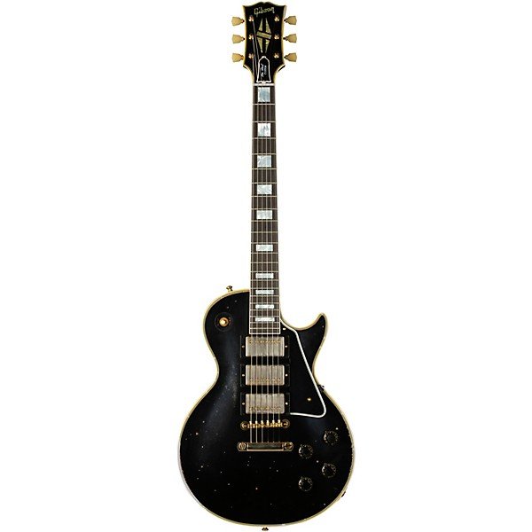 Gibson Custom M2M Murphy Lab 1957 Les Paul Custom 3-Pickup Heavy Aged Electric Guitar Ebony - Image 3