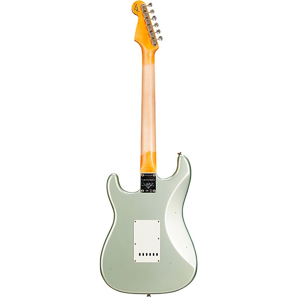 Fender Custom Shop Limited-Edition '59 Stratocaster Journeyman Relic Electric Guitar Super Faded Aged Sage Green Metallic - Image 4