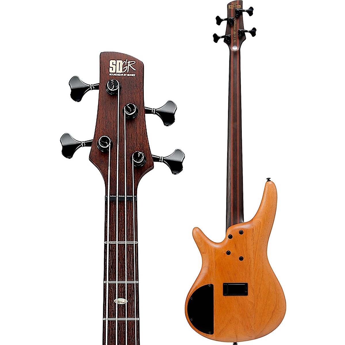 Ibanez Premium SR1350B 4-String Electric Bass Dual Mocha Burst Flat - Image 4