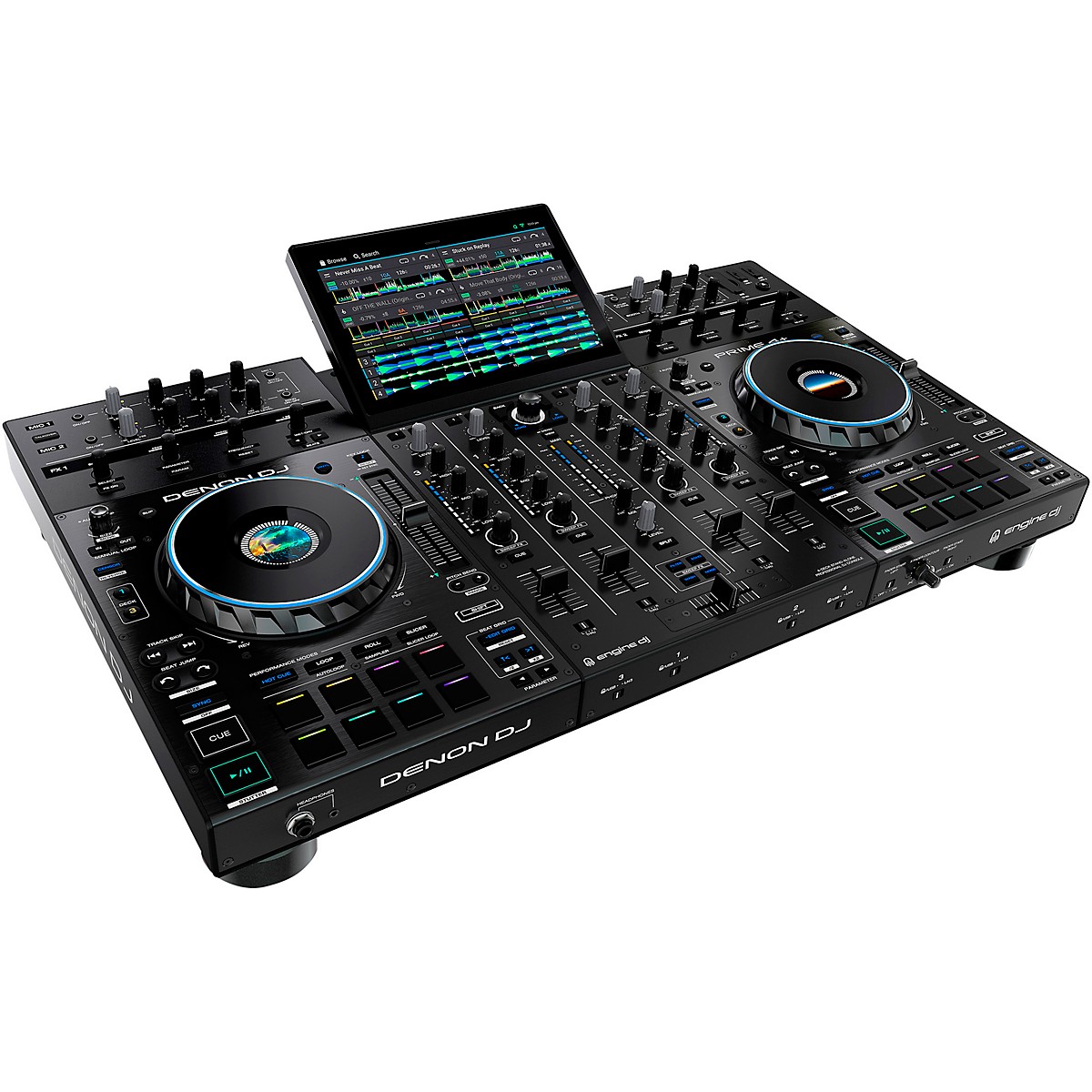 Denon DJ PRIME 4+ Standalone Streaming 4-Channel DJ Controller - Black - Image 3