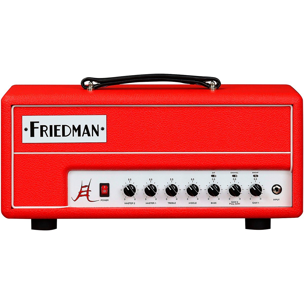 Friedman Jake E. Lee Signature 20 2-Channel 20-Watt Head EL84 Tubes Series Red Tolex - Image 2