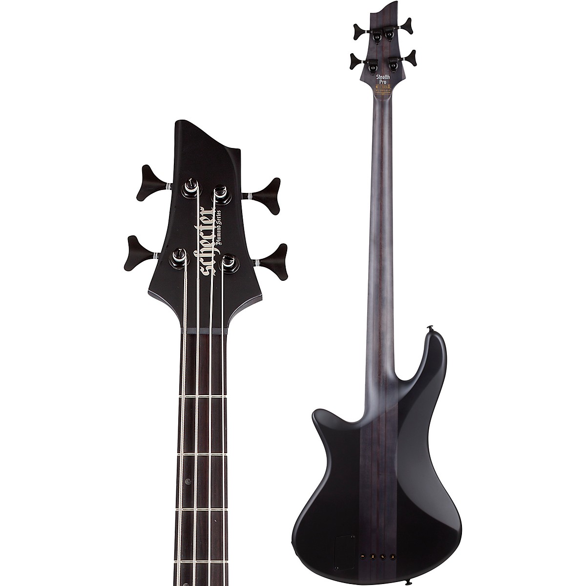 Schecter Guitar Research Stiletto-4 Stealth Pro Satin Black - Image 4