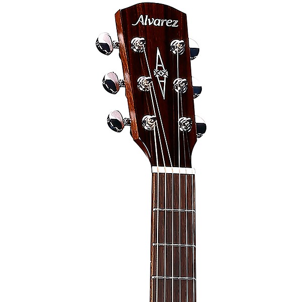 Alvarez AF70CE Folk-OM Acoustic-Electric Guitar Shadow Burst - Image 5