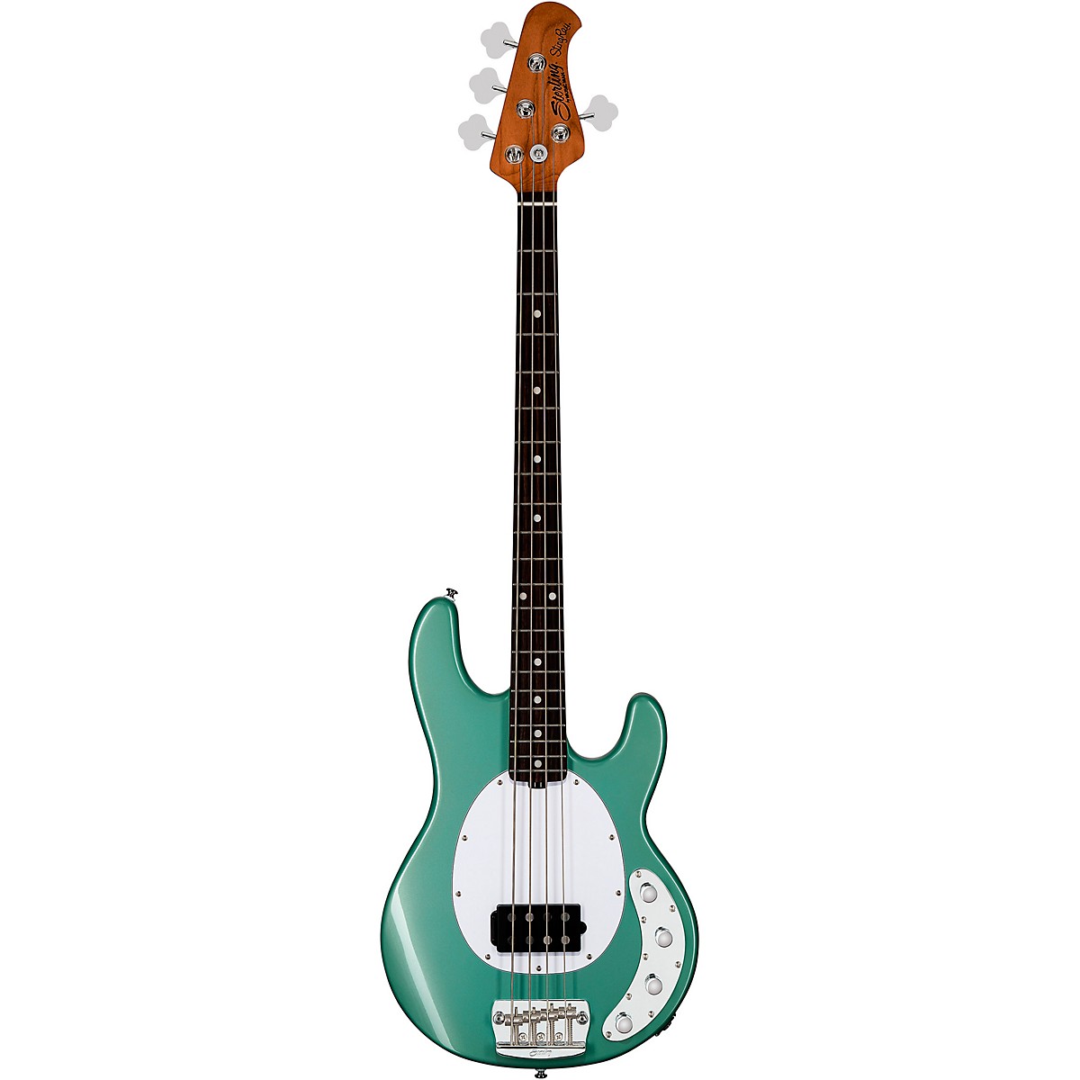 Sterling by Music Man StingRay RAY34 Bass Guitar - Dorado Green - Image 3