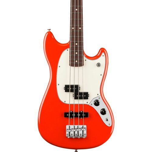 Fender Player II Mustang Bass PJ Rosewood Fingerboard - Coral Red