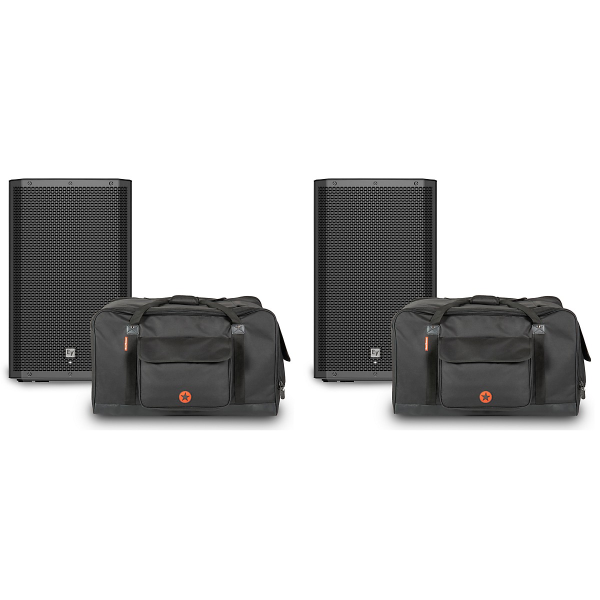 Electro-Voice ZLX-15P G2 Powered Speaker Pair With Road Runner Bags