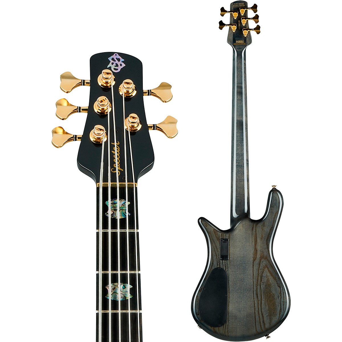 Spector Euro 5 Custom 5 String Electric Bass Natural Black Burst Gloss - Image 4