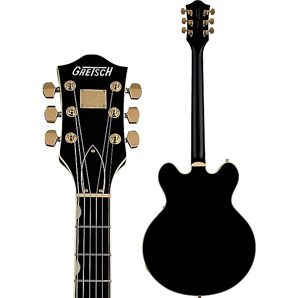 Gretsch Guitars Broadkaster LX Center Block With String-Thru Bigsby and Gold Hardware Electric Guitar Black - Image 4