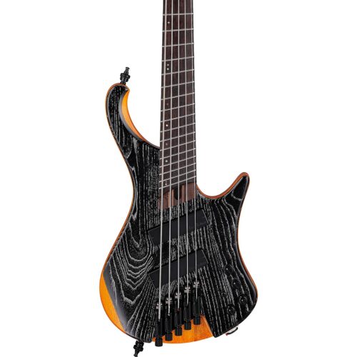Ibanez EHB1135MS 5-String Multi-Scale Ergonomic Headless Bass Guitar Silver Wave Black Low Gloss