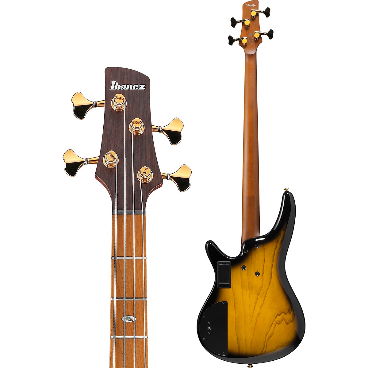 Ibanez Prestige SR4500 4-String Electric Bass Guitar Desert Sunset Burst - Image 4