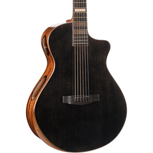 Cort Modern Masterpiece Series Concert Acoustic-Electric Guitar Transparent Black