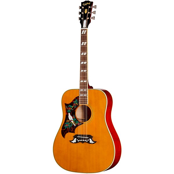 Epiphone Inspired by Gibson Custom 1963 Dove Reissue Left-Handed Acoustic-Electric Guitar Natural - Image 3