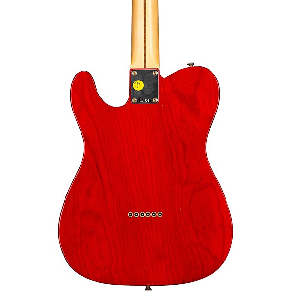 Fender Custom Shop Limited Edition 1951 Nocaster Journeyman Relic Electric Guitar Crimson Red Transparent - Image 2
