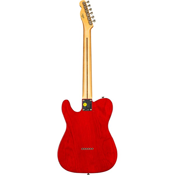 Fender Custom Shop Limited Edition 1951 Nocaster Journeyman Relic Electric Guitar Crimson Red Transparent - Image 4