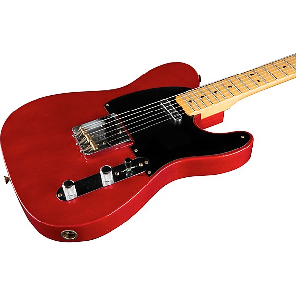 Fender Custom Shop Limited Edition 1951 Nocaster Journeyman Relic Electric Guitar Crimson Red Transparent - Image 5