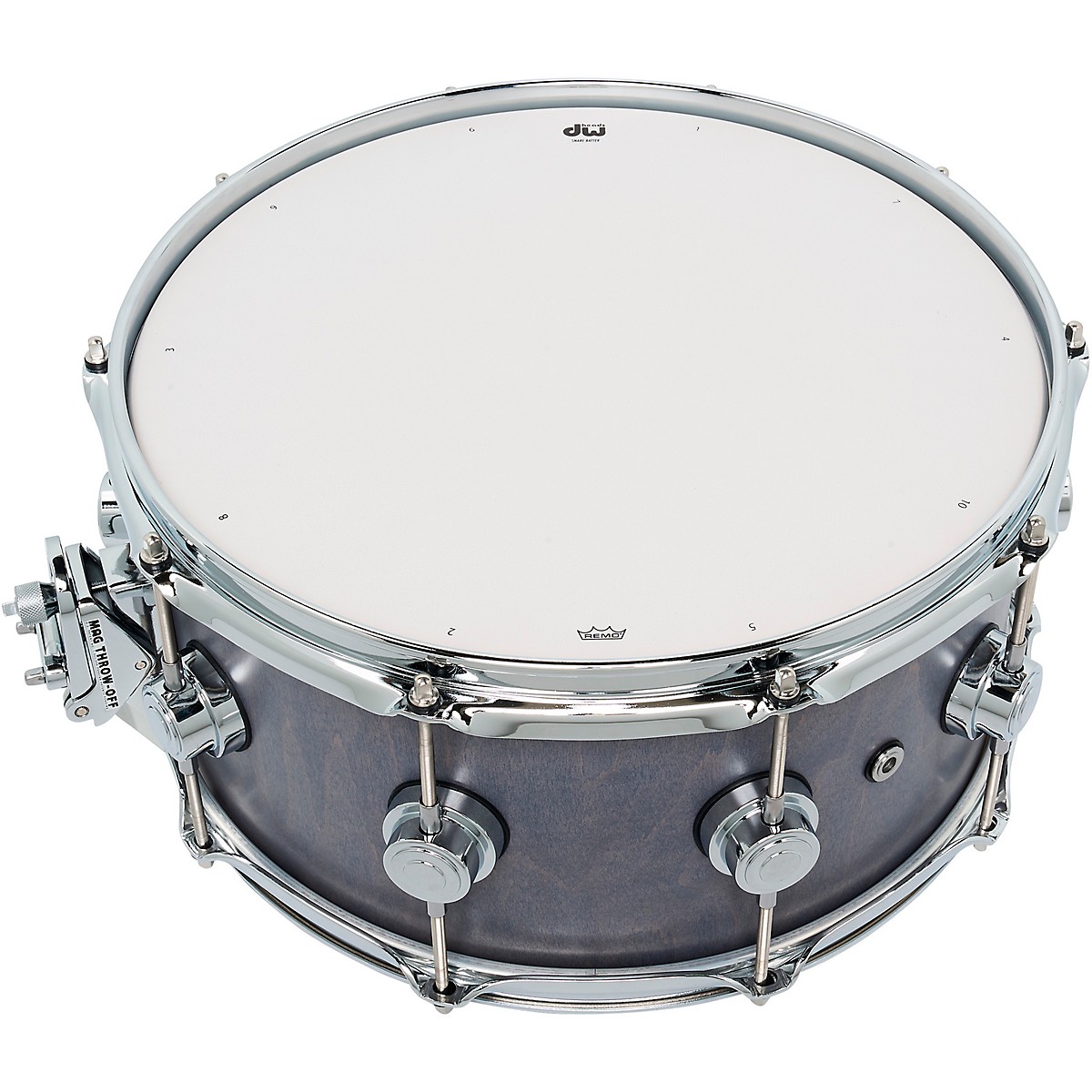 DW Collector's Series SonicPly Satin Oil Snare Drum - 14 x 6.5 in. Satin Slate - Image 4