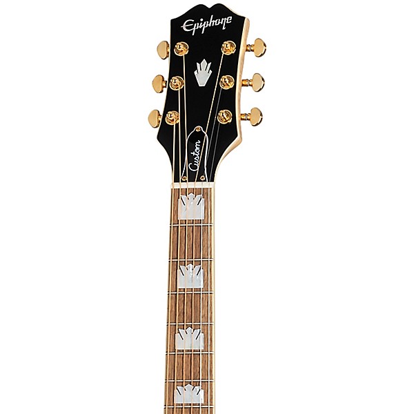 Epiphone J-200 Parlor Custom Acoustic-Electric Guitar - Aged Natural - Image 5